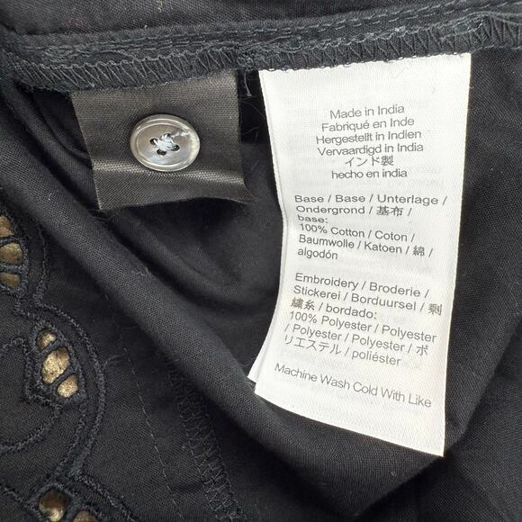 NWT Madewell Lace-Inset Pintucked Button-Up Top Size M - Picture 7 of 8